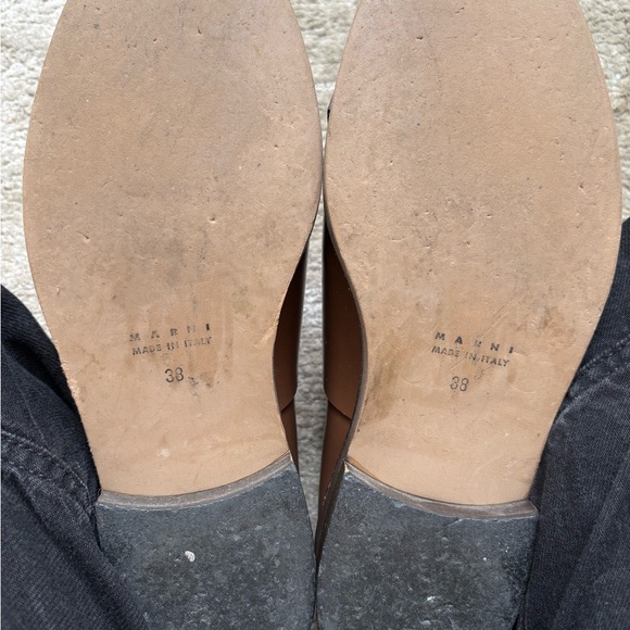 Marni Brown and White Leather Loafers - Picture 3 of 3